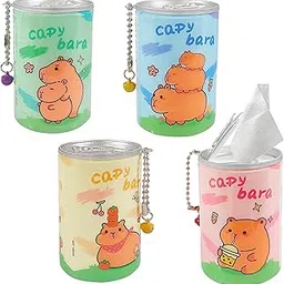 FunBlast Wet Tissue - Capybara Wipes Face Tissue – Compressed Tissues, Face Cleaning Wipes, Multipurpose Wet Tissues in a Portable Tin Box (Assorted Box Color) (Pack of 4)-picture-24