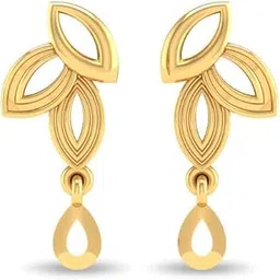 kisna JEWELS 14KT|18KT BIS Hallmark Pure Gold Drop Earrings For Women with Screw Back clouser-picture-42