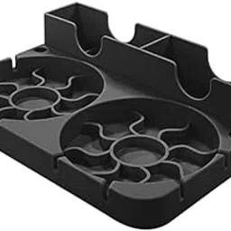 ATORSE Water Bottle Holder Bottle Draining Stand for Kitchen Living Room Countertop Black-picture-35