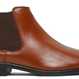 teakwood leathers Men's Leather Chelsea Boot for Men, Mid Top Ankle with Side Zipper (Wood, Multisize)-picture-45