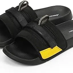 boldfit Sliders For Man Ultra Soft Slides For Men Lightweight Slippers For Man With Cushion For Comfortable Wear Flip Flops Everyday Wear Slides, Slippers For Men - Obsidian Black 8 image 1
