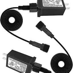 ULXIOM Replacement Yard Inflatable Adapter 12v with 6.5ft Extension Cables, 12VDC 12W 1A Class 2 Power Supply Plug, for Festival Party Inflatable Decoration Device, 2 Pack-image-17