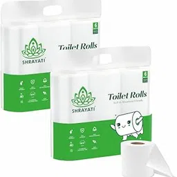 Shrayati Toilet Paper Roll, Ultra Soft 2 Ply Biodegradable Toilet Paper, Non-Clogging Super Absorbent Toilet Roll, 225 Pulls Per Roll, Dispenser-Free (Pack of 12)-picture-31
