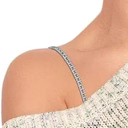 trendytrolley Elegant Adjustable Bra Straps for Women Set of 2 | Stylish & Comfortable | Perfect For Dresses & Tops | Non-Slip Bling Shoulder Straps for Wedding, Party Outfit (Black)-picture-17