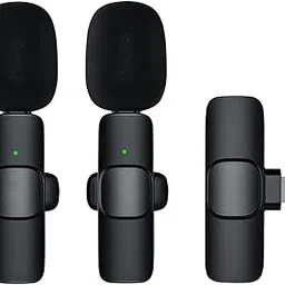 K9 Dual Wireless Lavalier Bluetooth Microphone Collar Mic with Noise Reduction Lapel Mike for YouTube, Video Recording, Live Streaming, Interview for All USB-C Android Phone-picture-21