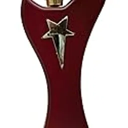 Decorative Achievement Trophy Award Momento with Crystal Ball, Maroon and Black, Star Design with Customized Photo and Message on Golden foil (11 Inch)-image-0