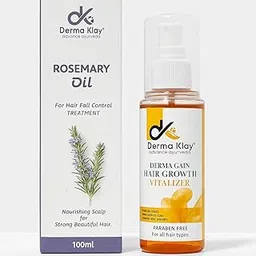 Derma Klay Rosemary Oil and Hair Growth Vitalizer Combo Kit, Ayurvedic Hair Fall Control Treatment, Nourishing Scalp Oil, Paraben Free, 100ml-image-31