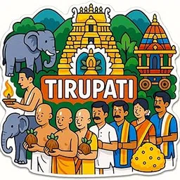 Acrylic Fridge Magnet – Indian States Theme | 7.6x7.6 cm | Sparkle Finish | Decorative Souvenir Magnet for Fridge (Multiple State Variants) (Tirupati)-image-98