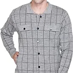 aarbee Woollen Knitted Front Open Jacket Sweater for Men with Pockets-picture-15
