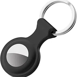YODI Silicone Case Protective Cover Compatible with Airtag Case Locator Tracker Anti-Lost Device Secure Holder Keychain Protection Scratch Resistance (Black)-picture-13