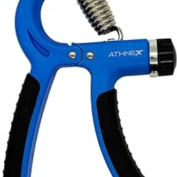 Adjustable Hand Grip Strengthener for Forearm, Wrist & Finger Exercise | Heavy-Duty 10–60kg Resistance Trainer | Non-Slip Handle, Steel Spring, Portable Hand Exerciser for Men & Women (Blue)-image-95