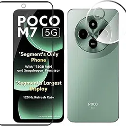 VIYAN 11D Tempered glass With Back Camera Lens Protector Compatible For POCO M7 5G (Pack of 1)-picture-31