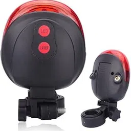 Tiny Deal SL-116 5-LED 7 Flashing Modes 2-Laser Red Light Bike Bicycle Laser Safety Tail Light Black and Red-picture-60