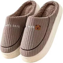 sam-era winter slippers for women home use soft slippers for man plush sleeper for woman Fuzzy Memory Foam Warm Knitted Fluffy Hotel Kitchen Shoe flip flop for Indoor, outdoor room bedroom footwear-picture-49