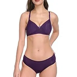 skdreams Women's Polyamide Full Coverage Padded Wire Free Sexy Bra & Panty Lingerie Honeymoon Set-picture-56