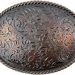 belts.com Antique Copper Rope Engraved Western Belt Buckle-picture-40