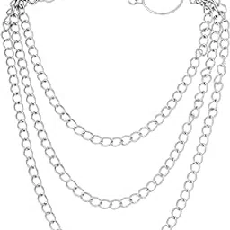 Jeans Chain for Men Stainless Steel Silver Multi-layer Silver Jeans Chain for Men and Women-image-98
