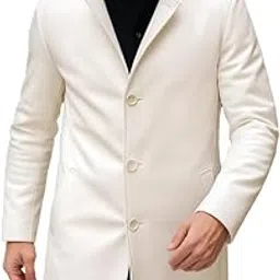 urbanhides Monarch Loom Luxury Double Breasted Lambskin Leather Coat for Men | Men's Leather Coats, White Lambskin Coats, Regular Fit, Two Pockets-picture-35