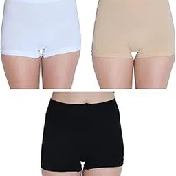 plumbury Women's Spandex Seamless Boyshort Panty,Free Size (Pack of 3)-picture-13