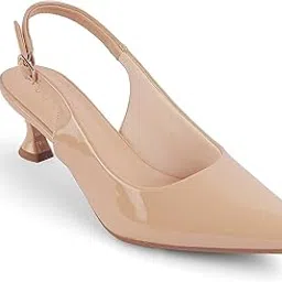 tresmode TOKYO Women's Block Heels Pumps Leather - Pointed Toe Ladies Footwear Soft Comfortable Sandals-picture-48
