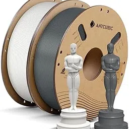 ANYCUBIC PLA+ 3D Printer Filament Bundle, PLA Plus 1.75mm Dimensional Accuracy +/- 0.02mm, Fit Most FDM 3D Printers, 1KG Spool, 2KG White+Gray-image-45