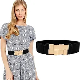 zibuyu Stylish Waist Belts for Women, Girls Dresses Interlocking Buckle Modern Belt for Women Jeans Belts Long Dress Belts Elastic Waist Belt for Women, Belts for Girls Gift Dress Accessories-picture-37