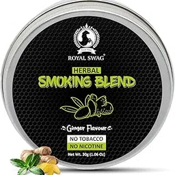 ROYAL SWAG Ayurvedic and Natural 100% Tobacco-free and Nicotine-free Herbal Smoking Mixture Blend(30 gram/1.0 oz) GINGER FLAVOUR | All Natural Ingredients-image-87