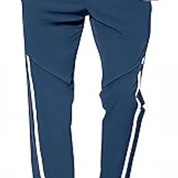 VALLEY Men's Athletic Track Pants with Side Stripes, Drawstring Waist, Joggers for Men (in, Alpha, XL, Regular, Navy Blue)-picture-19