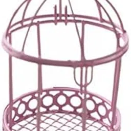 UJEAVETTE 3xBird Cage Makeup Organizer Dresser Organizer for Party Home Decoration Pink-image-46
