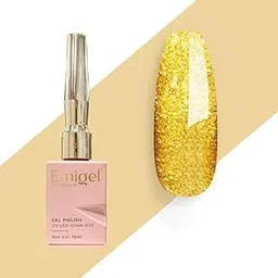 Emigel Professional UV Gel Polish SUNGLOW GOLD - E186 | Cured With UV LED Lamp | For Permanent Nail Extension 12ml-picture-22