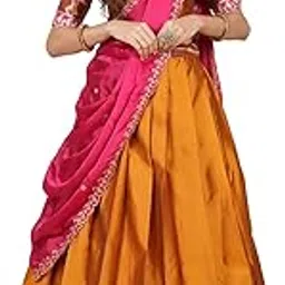 Beautiful Unstitch South Indian Pattu Lehenga Choli for Women-image-6