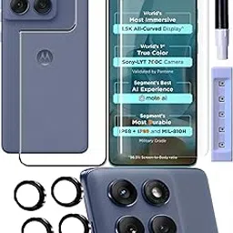 FabeKee Tempered Glass Screen Protector Compatible for Motorola Edge 60 Fusion 5G| Front And Back Screen Guard With camera lens protector (Combo)-image-70