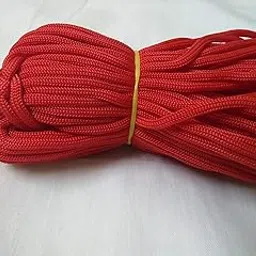 DK Craft Touch Nylon Knot Macrame Beading Braided Thread 60 Metre Cord Rope, 4mm (Rainbow Colours) (Red)-picture-34