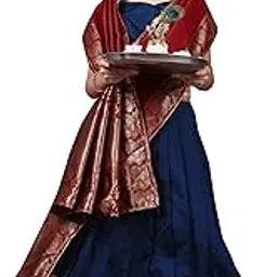 kedarfab Girl's Jacquard Lehenga Choli With Dupatta Set | Festive | Traditional | Kids Lehenga Choli For Girls (Kanjivaram) image 1