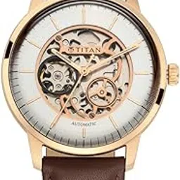 Titan Automatics Silver Dial Automatic Leather Strap Analog Watch for Men-NS90110WL03/NT90110WL03-picture-47