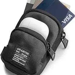 Ringke Mini Pouch [Two Pocket] Nylon Carrying Pouch Small Bag - Black-picture-51