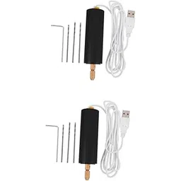 Lurrose 2pcs Usb Electric Drill for Handmade Jewelry Rotary Tool Rechargeable Battery Compact Puncher for Crafts and Accessories-picture-24