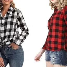 glamhood Comfortable and a Perfect Check Shirt fit for Girls (Pack of 1)-picture-29