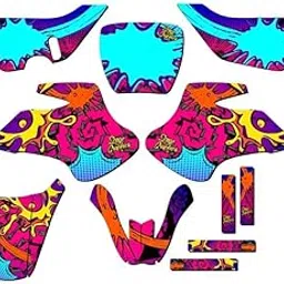 2000-2006 JR 50 Zany Pink Senge Graphics Complete Kit Compatible with Suzuki-picture-10