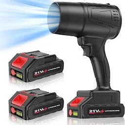 Leaf Blower Cordless with Battery, blowers for Lawn Care, 21V*2 Pcs Batteries Electric Leaf Blowers for Lawn Care, Patio, Blowing Leaves, Battery Powered Leaf Blower for Snow Blowing-image-55