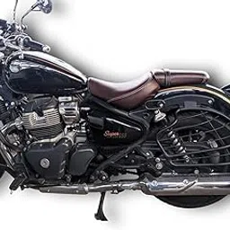 Super Meteor 650 Bike SEAT Cover,Brown Colour,6 mm Cushion Foam PU Leather,Water Proof,Rope PROVIDED for Quick and East Installation-image-4