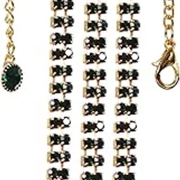 thanu's craft Fashions Gold with green colour waist belly chain kamar pati waistband karddhani for women-picture-11