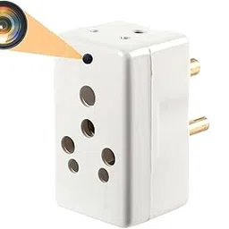 SAFETYNET Plug Hidden Camera 3 Pin Multi Plug Camera Inbuilt 32GB SD Card Audio and Video Recording Live Feed Camera with WiFi Motion Detection iWFCam APP-image-0