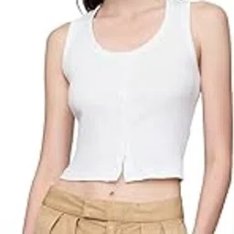 gap Women's Fitted Sleeveless Round Neck Blouse-picture-34