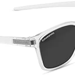 eyewearlabs OKNO | Polarized Full Rim Square Branded Stylish Sunglasses For Men & Women | 100% UV Protection Shades | Cricket Sports Cycling Driving | Medium | Crystal image 1