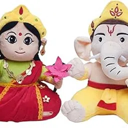 Panda's Box Mantra Chanting Baby Ganesha & Devi Lakshmi (Pack of 2, 28 CM) | Musical Soft Plush Toys | Best Gifts for Infants, Toddlers & Babies-picture-20