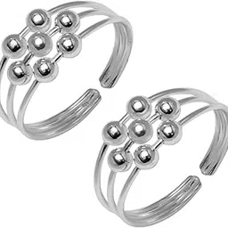 mashha 925 Silver Multi ball silver Toe Ring for Women-picture-42