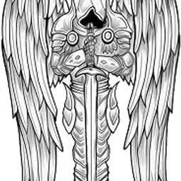 Wings Men Sword War Tattoo Love Waterproof Temporary Body Tattoo-picture-42