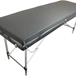 XOLLOZ Lash Bed Topper Memory Foam | 2.5in Thick Comfortable Mattress Topper For Lash Extension Table - With Four Corner Straps & Anti-Slip Bottom (Black)-image-14
