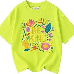 reifica 100% Pure Cotton Oversized T Shirt for Women | Loose Fit Printed Casual Top for Woman & Girls-picture-42